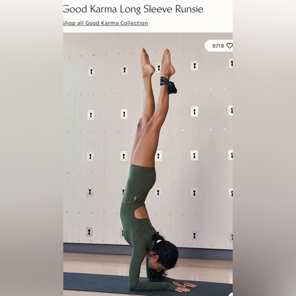 Free People Good Karma Long Sleeve Runsie Green Size XS/S NWOT $108.00 - Picture 4 of 11